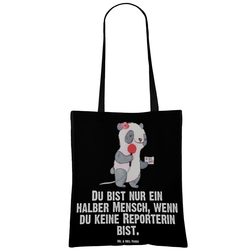Tragetasche Reporterin mit Herz Beuteltasche, Beutel, Einkaufstasche, Jutebeutel, Stoffbeutel, Beruf, Ausbildung, Jubiläum, Abschied, Rente, Kollege, Kollegin, Geschenk, Schenken, Arbeitskollege, Mitarbeiter, Firma, Danke, Dankeschön
