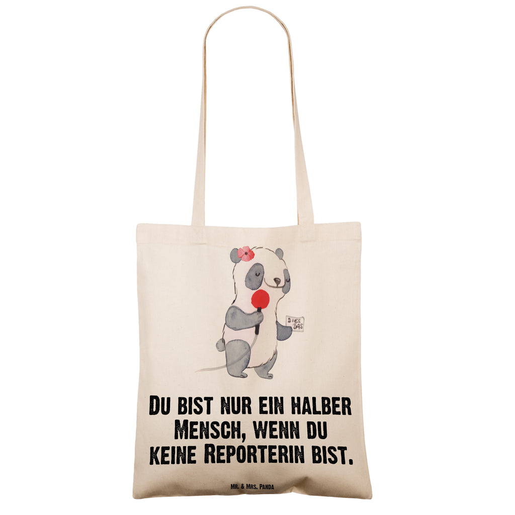 Tragetasche Reporterin mit Herz Beuteltasche, Beutel, Einkaufstasche, Jutebeutel, Stoffbeutel, Beruf, Ausbildung, Jubiläum, Abschied, Rente, Kollege, Kollegin, Geschenk, Schenken, Arbeitskollege, Mitarbeiter, Firma, Danke, Dankeschön