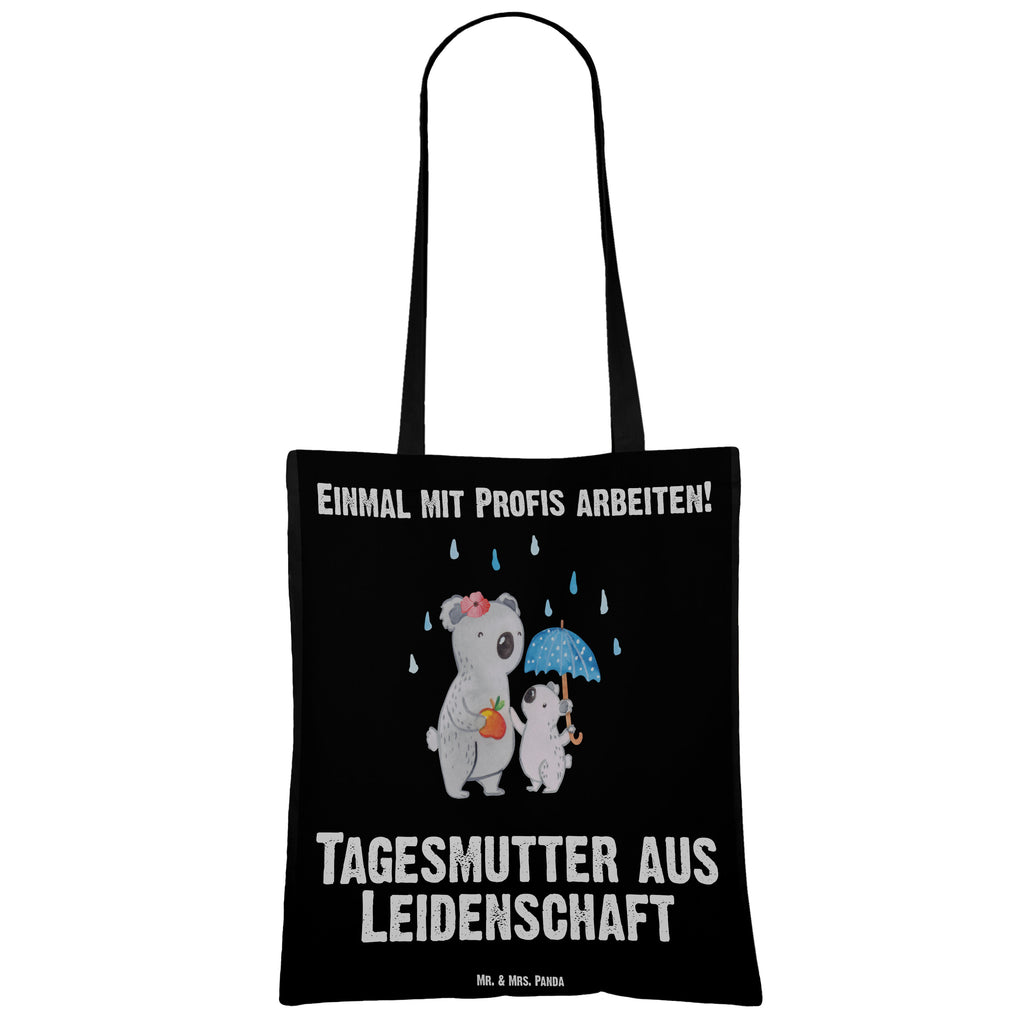 Tragetasche Tagesmutter aus Leidenschaft Beuteltasche, Beutel, Einkaufstasche, Jutebeutel, Stoffbeutel, Beruf, Ausbildung, Jubiläum, Abschied, Rente, Kollege, Kollegin, Geschenk, Schenken, Arbeitskollege, Mitarbeiter, Firma, Danke, Dankeschön