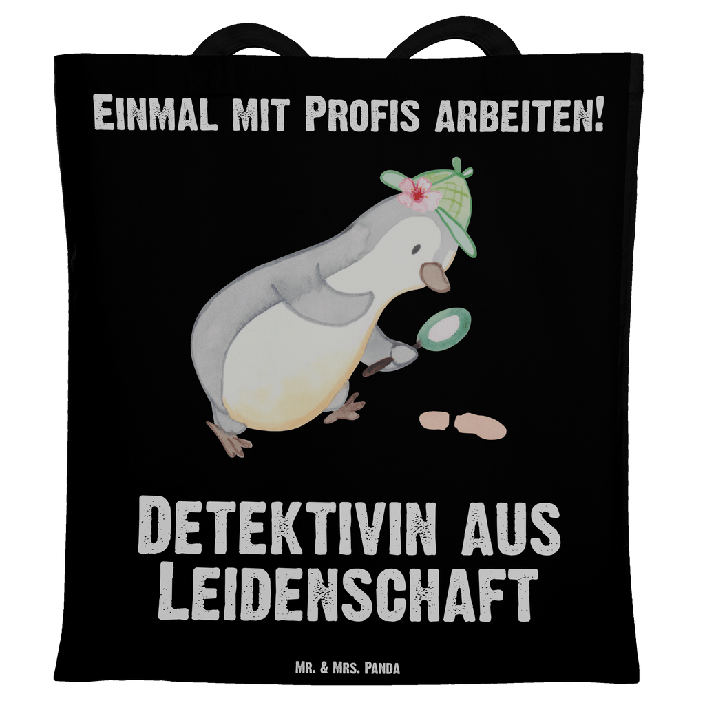 Tragetasche Detektivin aus Leidenschaft Beuteltasche, Beutel, Einkaufstasche, Jutebeutel, Stoffbeutel, Beruf, Ausbildung, Jubiläum, Abschied, Rente, Kollege, Kollegin, Geschenk, Schenken, Arbeitskollege, Mitarbeiter, Firma, Danke, Dankeschön, Detektivin, Ermittlerin, Agentin, Privatdetektei, Berufsdetektivin, Wirtschaftsdetektei, Detektivausbildung, Spurensuche