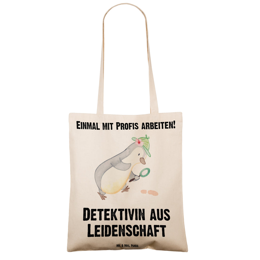 Tragetasche Detektivin aus Leidenschaft Beuteltasche, Beutel, Einkaufstasche, Jutebeutel, Stoffbeutel, Beruf, Ausbildung, Jubiläum, Abschied, Rente, Kollege, Kollegin, Geschenk, Schenken, Arbeitskollege, Mitarbeiter, Firma, Danke, Dankeschön, Detektivin, Ermittlerin, Agentin, Privatdetektei, Berufsdetektivin, Wirtschaftsdetektei, Detektivausbildung, Spurensuche