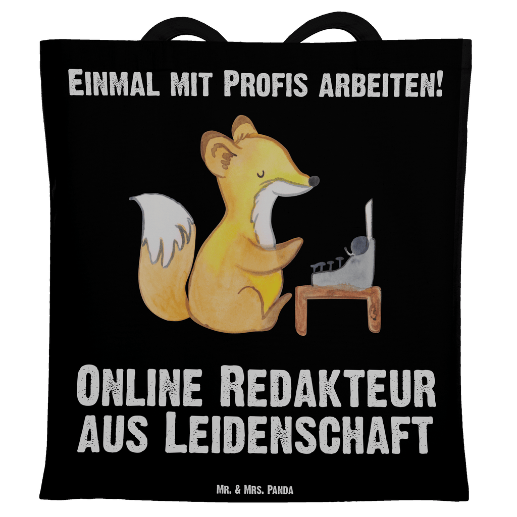 Tragetasche Online Redakteur aus Leidenschaft Beuteltasche, Beutel, Einkaufstasche, Jutebeutel, Stoffbeutel, Beruf, Ausbildung, Jubiläum, Abschied, Rente, Kollege, Kollegin, Geschenk, Schenken, Arbeitskollege, Mitarbeiter, Firma, Danke, Dankeschön