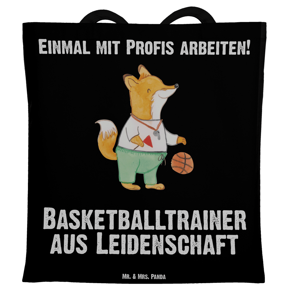 Tragetasche Basketballtrainer aus Leidenschaft Beuteltasche, Beutel, Einkaufstasche, Jutebeutel, Stoffbeutel, Beruf, Ausbildung, Jubiläum, Abschied, Rente, Kollege, Kollegin, Geschenk, Schenken, Arbeitskollege, Mitarbeiter, Firma, Danke, Dankeschön, Basketballtrainer, Basketball, Sport, Ballsport, Basketballcoach, Basketballer, Verein