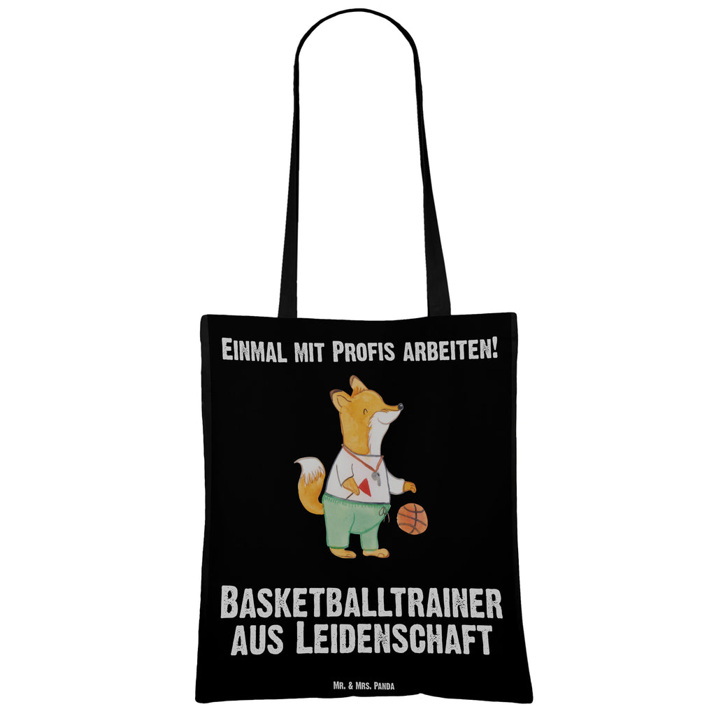 Tragetasche Basketballtrainer aus Leidenschaft Beuteltasche, Beutel, Einkaufstasche, Jutebeutel, Stoffbeutel, Beruf, Ausbildung, Jubiläum, Abschied, Rente, Kollege, Kollegin, Geschenk, Schenken, Arbeitskollege, Mitarbeiter, Firma, Danke, Dankeschön, Basketballtrainer, Basketball, Sport, Ballsport, Basketballcoach, Basketballer, Verein