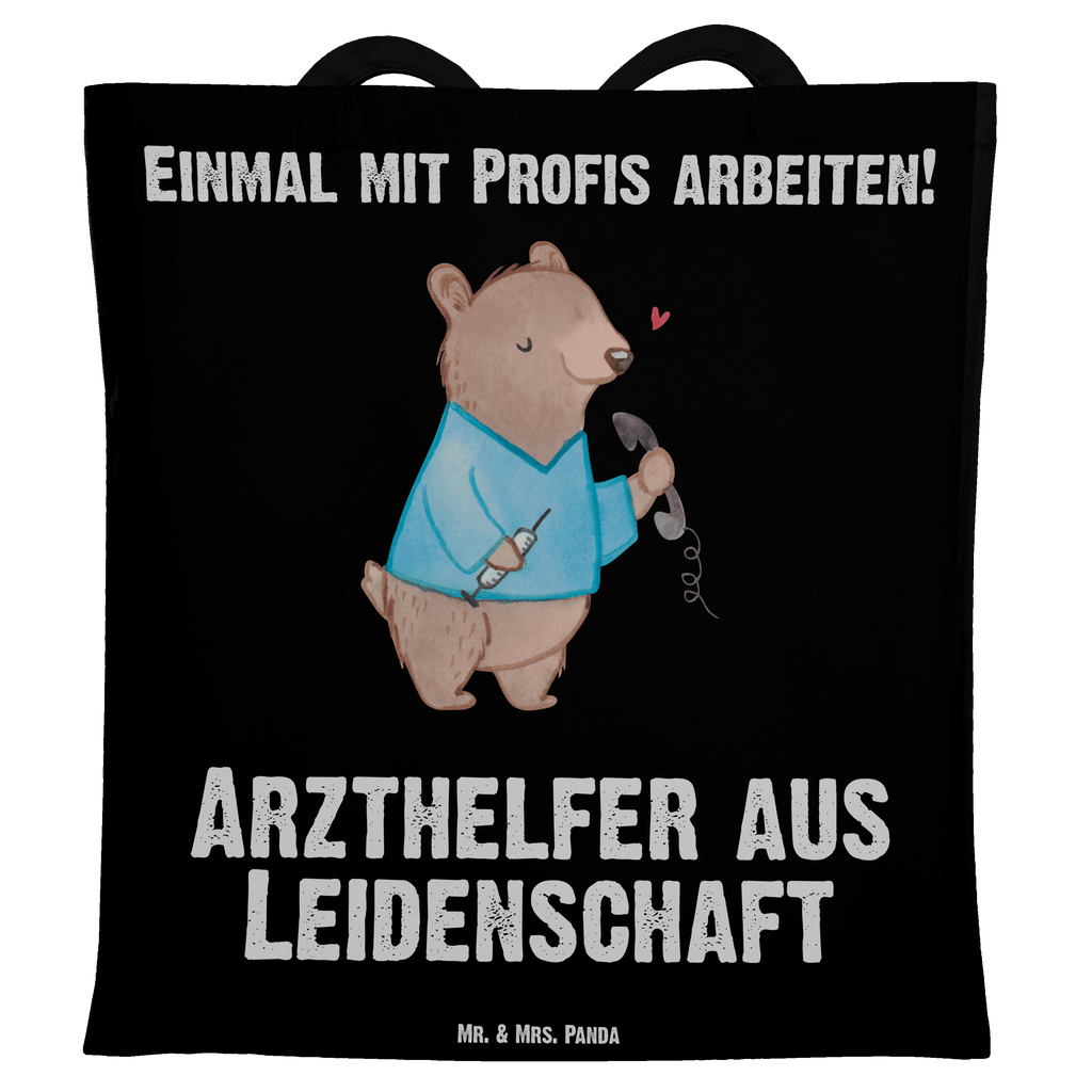 Tragetasche Arzthelfer aus Leidenschaft Beuteltasche, Beutel, Einkaufstasche, Jutebeutel, Stoffbeutel, Beruf, Ausbildung, Jubiläum, Abschied, Rente, Kollege, Kollegin, Geschenk, Schenken, Arbeitskollege, Mitarbeiter, Firma, Danke, Dankeschön, Arzthelfer, Medizinischer Fachangestellter