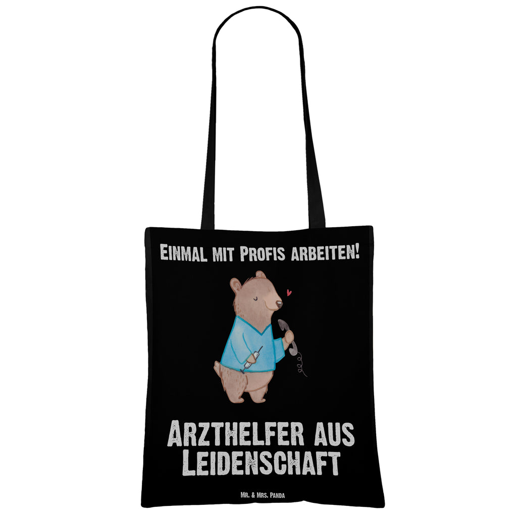 Tragetasche Arzthelfer aus Leidenschaft Beuteltasche, Beutel, Einkaufstasche, Jutebeutel, Stoffbeutel, Beruf, Ausbildung, Jubiläum, Abschied, Rente, Kollege, Kollegin, Geschenk, Schenken, Arbeitskollege, Mitarbeiter, Firma, Danke, Dankeschön, Arzthelfer, Medizinischer Fachangestellter