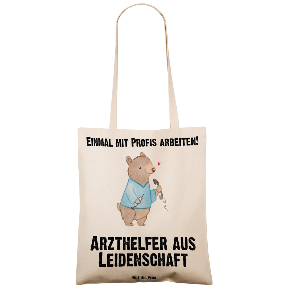 Tragetasche Arzthelfer aus Leidenschaft Beuteltasche, Beutel, Einkaufstasche, Jutebeutel, Stoffbeutel, Beruf, Ausbildung, Jubiläum, Abschied, Rente, Kollege, Kollegin, Geschenk, Schenken, Arbeitskollege, Mitarbeiter, Firma, Danke, Dankeschön, Arzthelfer, Medizinischer Fachangestellter
