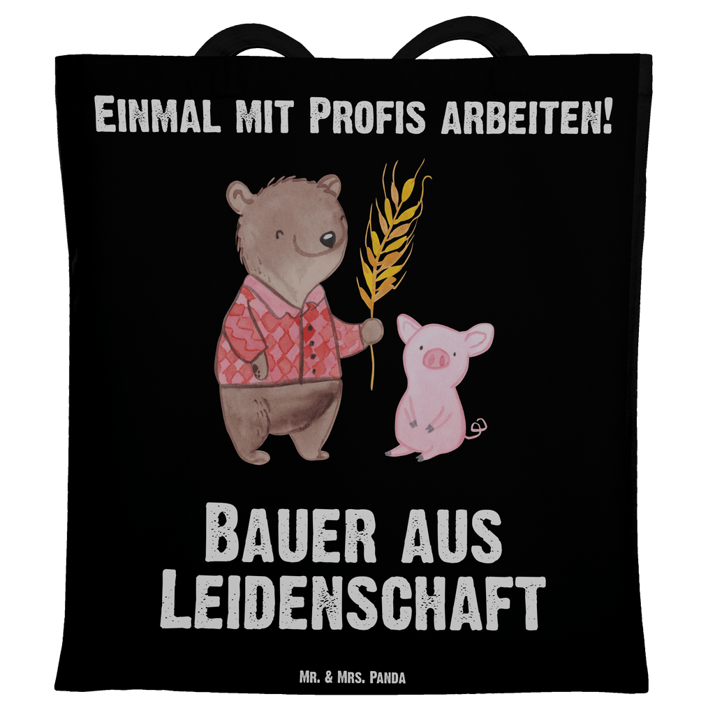Tragetasche Bauer aus Leidenschaft Beuteltasche, Beutel, Einkaufstasche, Jutebeutel, Stoffbeutel, Beruf, Ausbildung, Jubiläum, Abschied, Rente, Kollege, Kollegin, Geschenk, Schenken, Arbeitskollege, Mitarbeiter, Firma, Danke, Dankeschön, Landwirt; Bauer, Tierwirt, Agronom, Farmer, Bauernhof