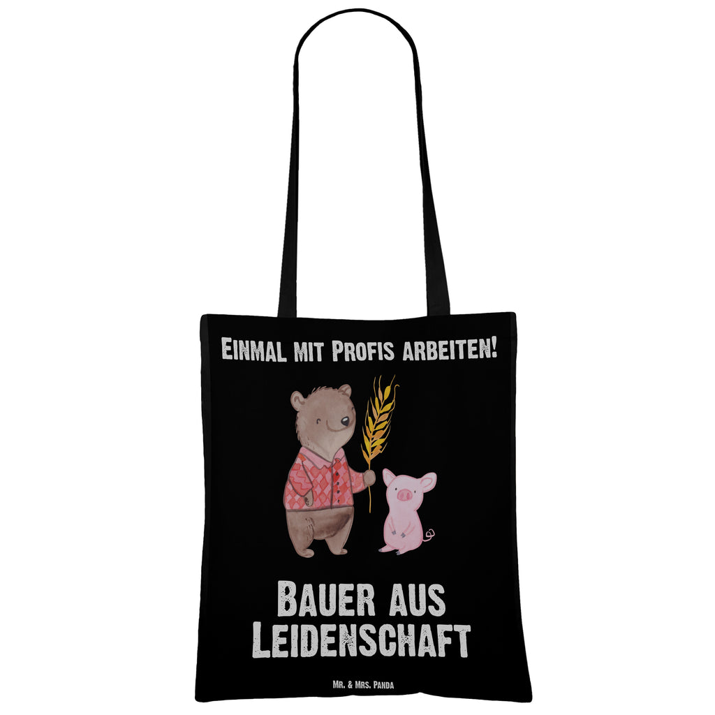 Tragetasche Bauer aus Leidenschaft Beuteltasche, Beutel, Einkaufstasche, Jutebeutel, Stoffbeutel, Beruf, Ausbildung, Jubiläum, Abschied, Rente, Kollege, Kollegin, Geschenk, Schenken, Arbeitskollege, Mitarbeiter, Firma, Danke, Dankeschön, Landwirt; Bauer, Tierwirt, Agronom, Farmer, Bauernhof