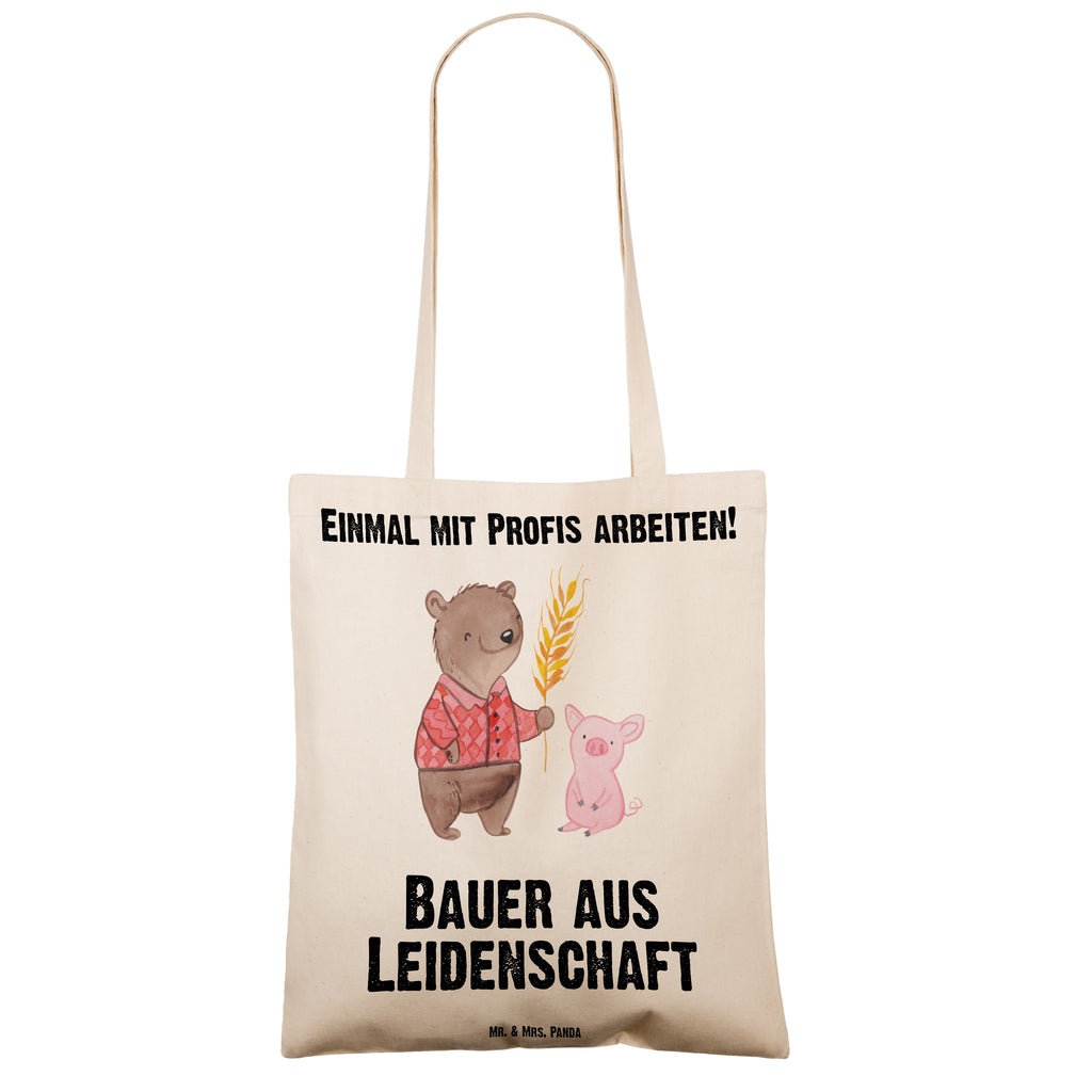 Tragetasche Bauer aus Leidenschaft Beuteltasche, Beutel, Einkaufstasche, Jutebeutel, Stoffbeutel, Beruf, Ausbildung, Jubiläum, Abschied, Rente, Kollege, Kollegin, Geschenk, Schenken, Arbeitskollege, Mitarbeiter, Firma, Danke, Dankeschön, Landwirt; Bauer, Tierwirt, Agronom, Farmer, Bauernhof