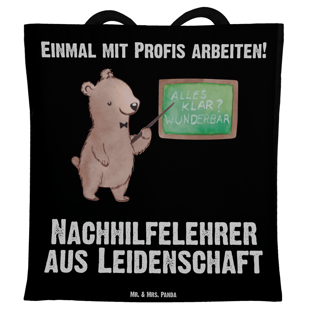 Tragetasche Nachhilfelehrer aus Leidenschaft Beuteltasche, Beutel, Einkaufstasche, Jutebeutel, Stoffbeutel, Beruf, Ausbildung, Jubiläum, Abschied, Rente, Kollege, Kollegin, Geschenk, Schenken, Arbeitskollege, Mitarbeiter, Firma, Danke, Dankeschön, Nachhilfelehrer, Nachhilfeschule, Nachhilfeunterricht