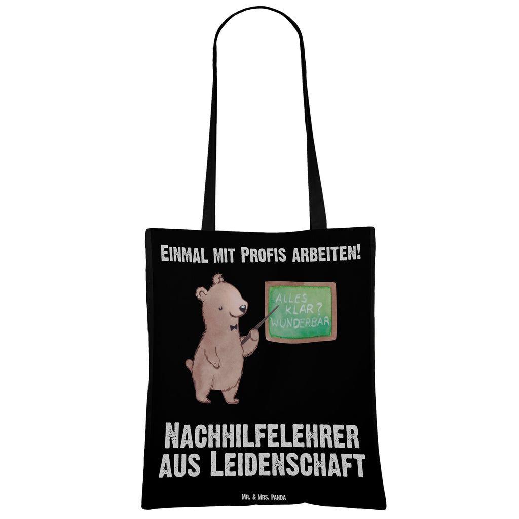 Tragetasche Nachhilfelehrer aus Leidenschaft Beuteltasche, Beutel, Einkaufstasche, Jutebeutel, Stoffbeutel, Beruf, Ausbildung, Jubiläum, Abschied, Rente, Kollege, Kollegin, Geschenk, Schenken, Arbeitskollege, Mitarbeiter, Firma, Danke, Dankeschön, Nachhilfelehrer, Nachhilfeschule, Nachhilfeunterricht