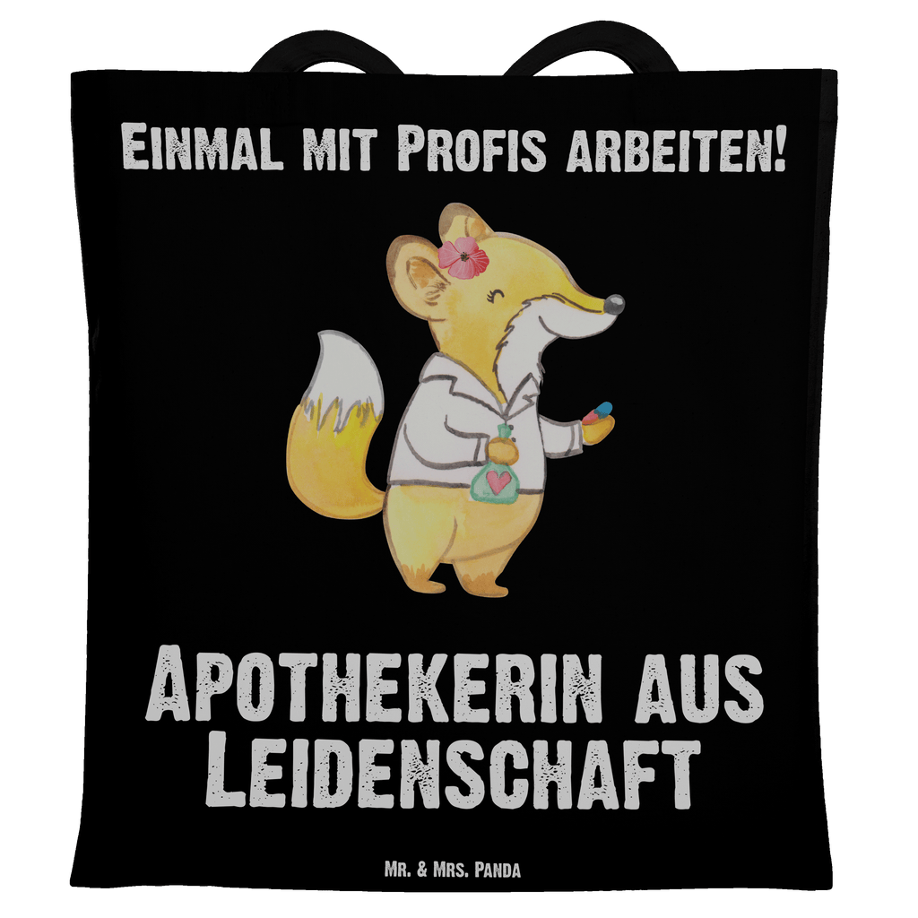 Tragetasche Apothekerin aus Leidenschaft Beuteltasche, Beutel, Einkaufstasche, Jutebeutel, Stoffbeutel, Beruf, Ausbildung, Jubiläum, Abschied, Rente, Kollege, Kollegin, Geschenk, Schenken, Arbeitskollege, Mitarbeiter, Firma, Danke, Dankeschön, Apothekerin, Pharmazie, Staatsexamen, Approbation, Eröffnung Apotheke