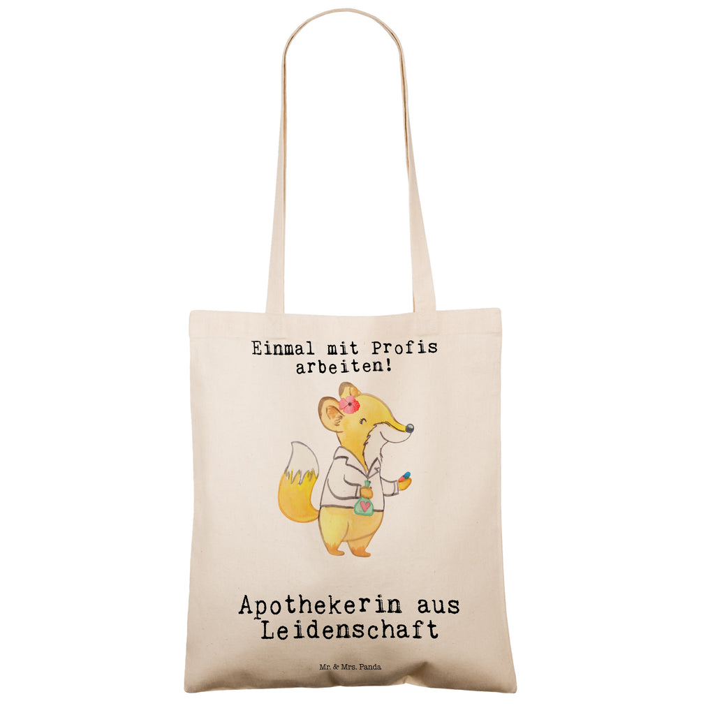 Tragetasche Apothekerin aus Leidenschaft Beuteltasche, Beutel, Einkaufstasche, Jutebeutel, Stoffbeutel, Beruf, Ausbildung, Jubiläum, Abschied, Rente, Kollege, Kollegin, Geschenk, Schenken, Arbeitskollege, Mitarbeiter, Firma, Danke, Dankeschön, Apothekerin, Pharmazie, Staatsexamen, Approbation, Eröffnung Apotheke