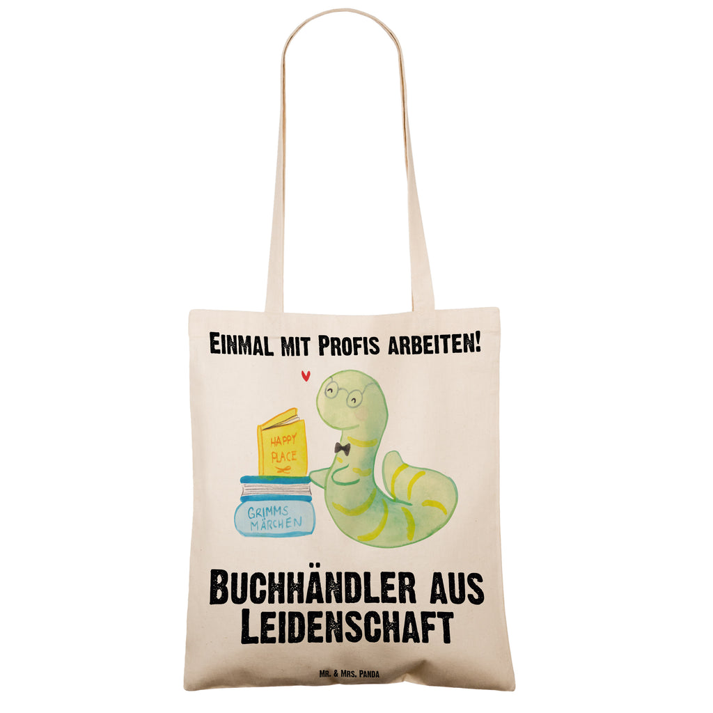Tragetasche Buchhändler aus Leidenschaft Beuteltasche, Beutel, Einkaufstasche, Jutebeutel, Stoffbeutel, Beruf, Ausbildung, Jubiläum, Abschied, Rente, Kollege, Kollegin, Geschenk, Schenken, Arbeitskollege, Mitarbeiter, Firma, Danke, Dankeschön, Buchhändler, Buchhandlung, Buchverkäufer, Bibliothekar, Bücherwurm