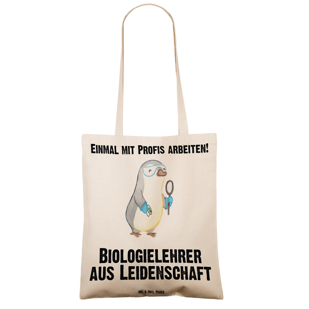 Tragetasche Biologielehrer aus Leidenschaft Beuteltasche, Beutel, Einkaufstasche, Jutebeutel, Stoffbeutel, Beruf, Ausbildung, Jubiläum, Abschied, Rente, Kollege, Kollegin, Geschenk, Schenken, Arbeitskollege, Mitarbeiter, Firma, Danke, Dankeschön, Biologielehrer, Biolehrer, Biounterricht, Biologie, Schule, Grundschule