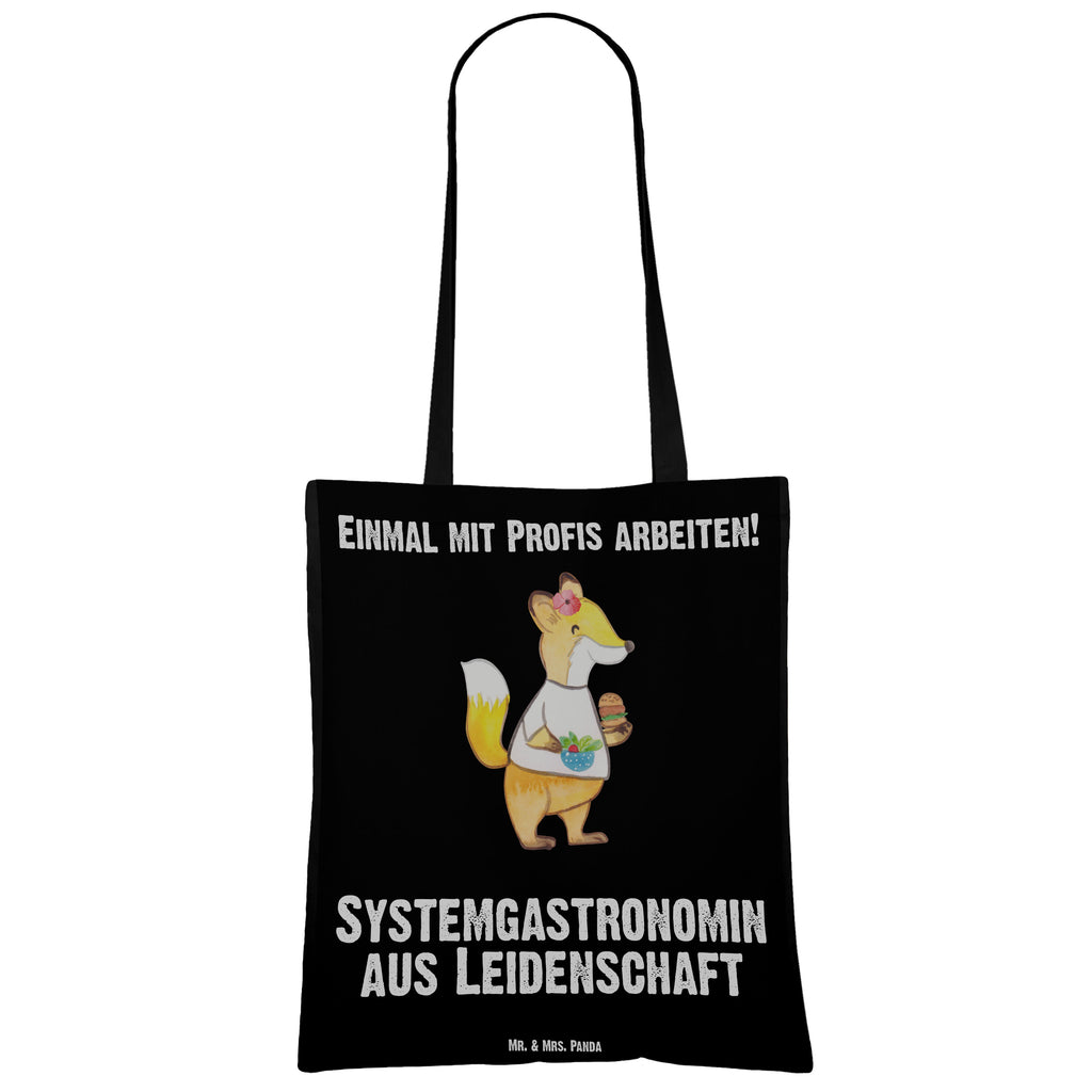 Tragetasche Systemgastronomin aus Leidenschaft Beuteltasche, Beutel, Einkaufstasche, Jutebeutel, Stoffbeutel, Beruf, Ausbildung, Jubiläum, Abschied, Rente, Kollege, Kollegin, Geschenk, Schenken, Arbeitskollege, Mitarbeiter, Firma, Danke, Dankeschön
