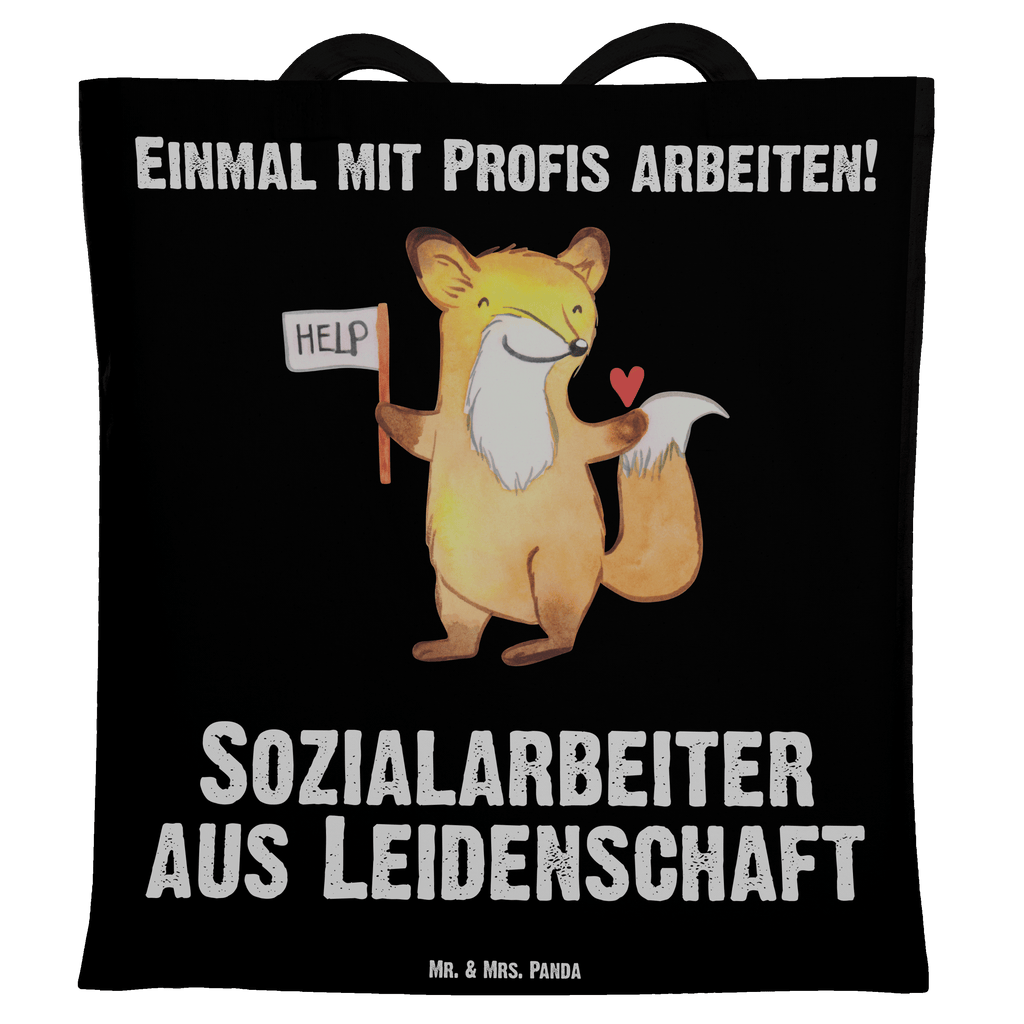 Tragetasche Sozialarbeiter aus Leidenschaft Beuteltasche, Beutel, Einkaufstasche, Jutebeutel, Stoffbeutel, Beruf, Ausbildung, Jubiläum, Abschied, Rente, Kollege, Kollegin, Geschenk, Schenken, Arbeitskollege, Mitarbeiter, Firma, Danke, Dankeschön
