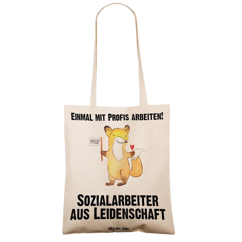 Tragetasche Sozialarbeiter aus Leidenschaft Beuteltasche, Beutel, Einkaufstasche, Jutebeutel, Stoffbeutel, Beruf, Ausbildung, Jubiläum, Abschied, Rente, Kollege, Kollegin, Geschenk, Schenken, Arbeitskollege, Mitarbeiter, Firma, Danke, Dankeschön