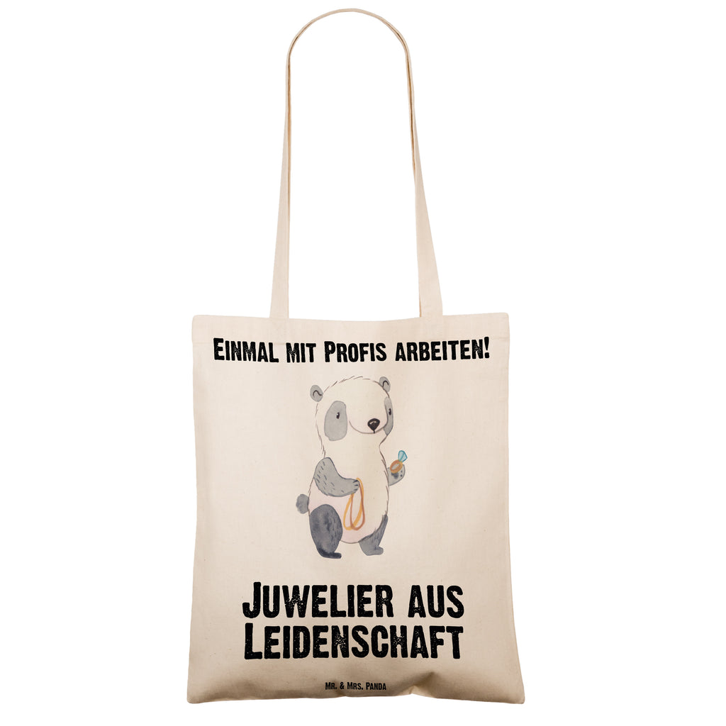 Tragetasche Juwelier aus Leidenschaft Beuteltasche, Beutel, Einkaufstasche, Jutebeutel, Stoffbeutel, Beruf, Ausbildung, Jubiläum, Abschied, Rente, Kollege, Kollegin, Geschenk, Schenken, Arbeitskollege, Mitarbeiter, Firma, Danke, Dankeschön, Juwelier, Goldschmied, Schmuckwarenhändler, Schmuckgeschäft, Eröffnung