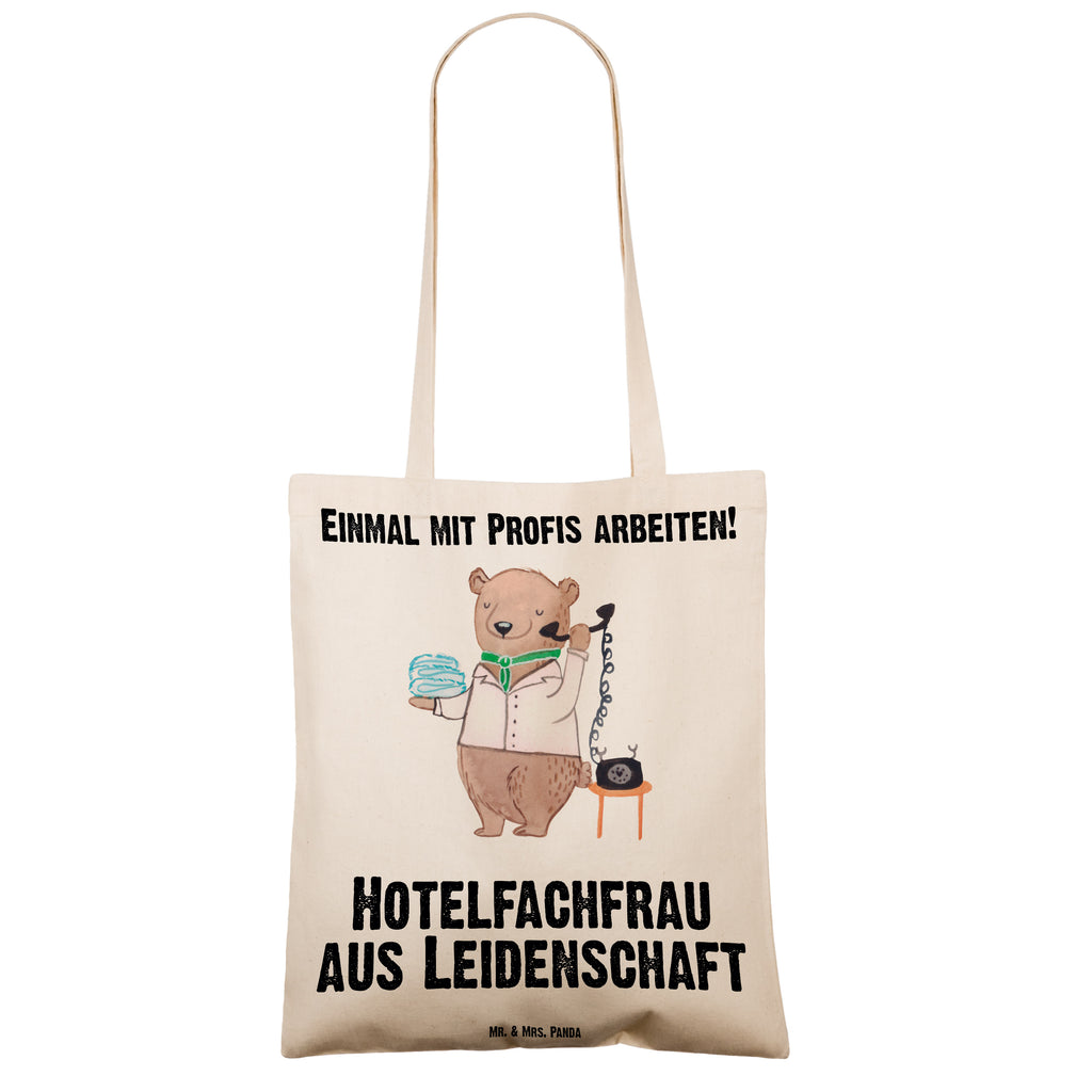 Tragetasche Hotelfachfrau aus Leidenschaft Beuteltasche, Beutel, Einkaufstasche, Jutebeutel, Stoffbeutel, Beruf, Ausbildung, Jubiläum, Abschied, Rente, Kollege, Kollegin, Geschenk, Schenken, Arbeitskollege, Mitarbeiter, Firma, Danke, Dankeschön, Hotelfachfrau, Hotelkauffrau, Hotelfachangestellte, Hotelier, Hoteleröffnung