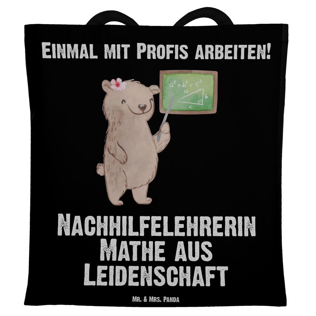 Tragetasche Nachhilfelehrerin Mathe aus Leidenschaft Beuteltasche, Beutel, Einkaufstasche, Jutebeutel, Stoffbeutel, Beruf, Ausbildung, Jubiläum, Abschied, Rente, Kollege, Kollegin, Geschenk, Schenken, Arbeitskollege, Mitarbeiter, Firma, Danke, Dankeschön, Mathematik Nachhilfelehrerin, Mathe Nachhilfe, Nachhilfeunterrricht