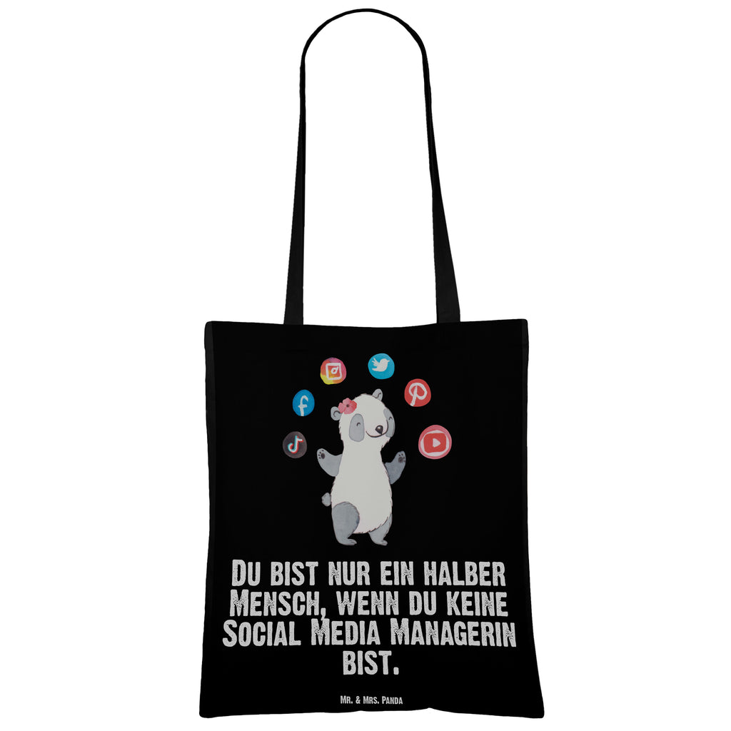 Tragetasche Social Media Managerin mit Herz Beuteltasche, Beutel, Einkaufstasche, Jutebeutel, Stoffbeutel, Beruf, Ausbildung, Jubiläum, Abschied, Rente, Kollege, Kollegin, Geschenk, Schenken, Arbeitskollege, Mitarbeiter, Firma, Danke, Dankeschön