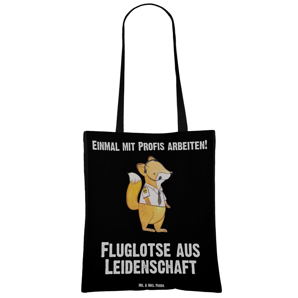 Tragetasche Fluglotse aus Leidenschaft Beuteltasche, Beutel, Einkaufstasche, Jutebeutel, Stoffbeutel, Beruf, Ausbildung, Jubiläum, Abschied, Rente, Kollege, Kollegin, Geschenk, Schenken, Arbeitskollege, Mitarbeiter, Firma, Danke, Dankeschön, Fluglotse, Flugverkehrsleiter, Luftfahrtpersonal, Flugsicherung