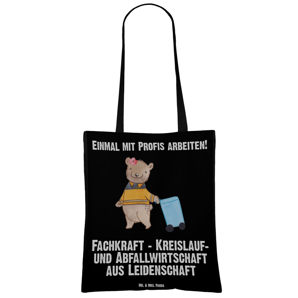 Tragetasche Fachkraft - Kreislauf- und Abfallwirtschaft aus Leidenschaft Beuteltasche, Beutel, Einkaufstasche, Jutebeutel, Stoffbeutel, Beruf, Ausbildung, Jubiläum, Abschied, Rente, Kollege, Kollegin, Geschenk, Schenken, Arbeitskollege, Mitarbeiter, Firma, Danke, Dankeschön, Müllwerker, Fachkraft Kreislauf- und Abfallwirtschaft, Müllentsorger, Kehrichtmann, Müllmann, Müllfahrer
