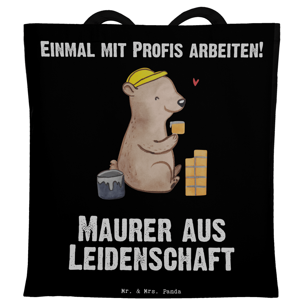 Tragetasche Maurer aus Leidenschaft Beuteltasche, Beutel, Einkaufstasche, Jutebeutel, Stoffbeutel, Beruf, Ausbildung, Jubiläum, Abschied, Rente, Kollege, Kollegin, Geschenk, Schenken, Arbeitskollege, Mitarbeiter, Firma, Danke, Dankeschön, Maurer, Maurermeister, Gesellenprüfung, Handwerker, Maurerbetrieb