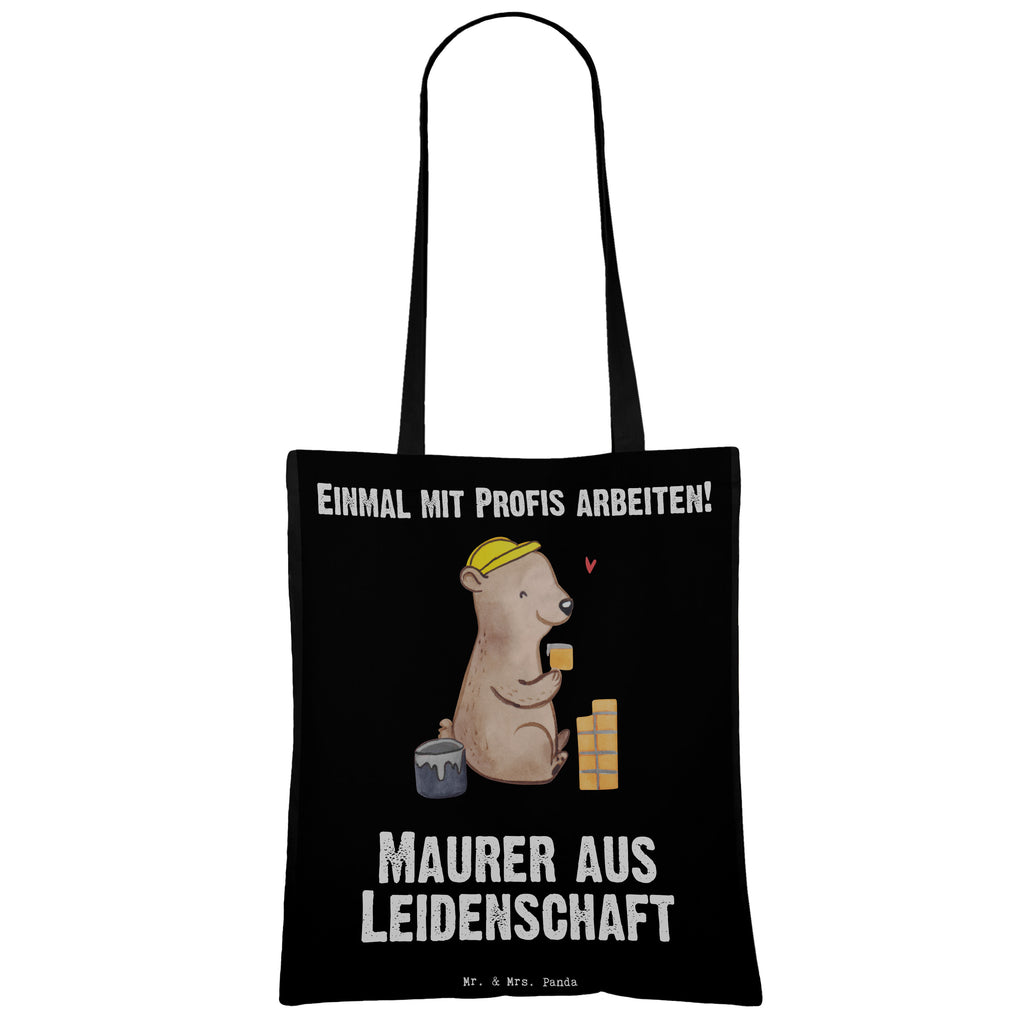 Tragetasche Maurer aus Leidenschaft Beuteltasche, Beutel, Einkaufstasche, Jutebeutel, Stoffbeutel, Beruf, Ausbildung, Jubiläum, Abschied, Rente, Kollege, Kollegin, Geschenk, Schenken, Arbeitskollege, Mitarbeiter, Firma, Danke, Dankeschön, Maurer, Maurermeister, Gesellenprüfung, Handwerker, Maurerbetrieb