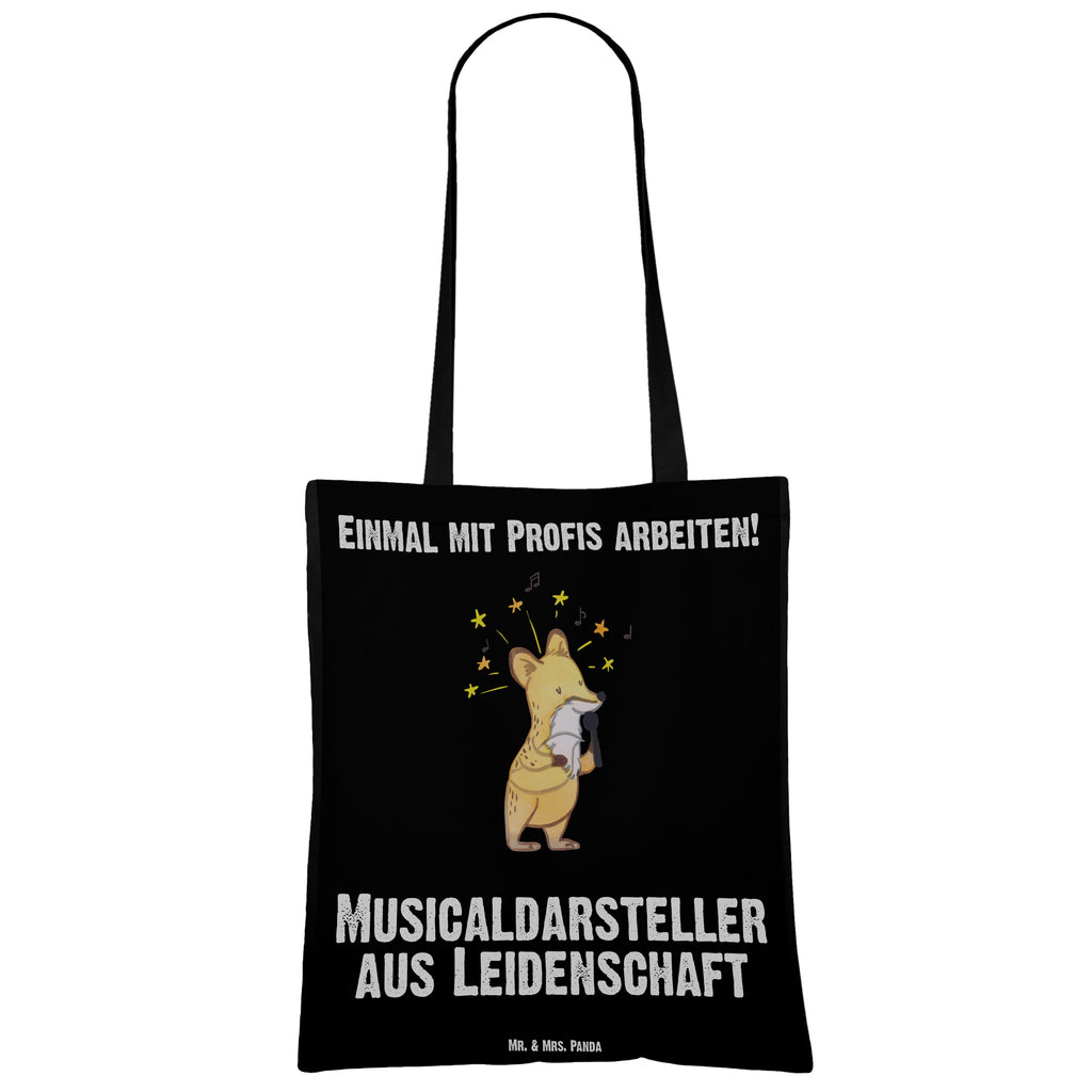 Tragetasche Musicaldarsteller aus Leidenschaft Beuteltasche, Beutel, Einkaufstasche, Jutebeutel, Stoffbeutel, Beruf, Ausbildung, Jubiläum, Abschied, Rente, Kollege, Kollegin, Geschenk, Schenken, Arbeitskollege, Mitarbeiter, Firma, Danke, Dankeschön