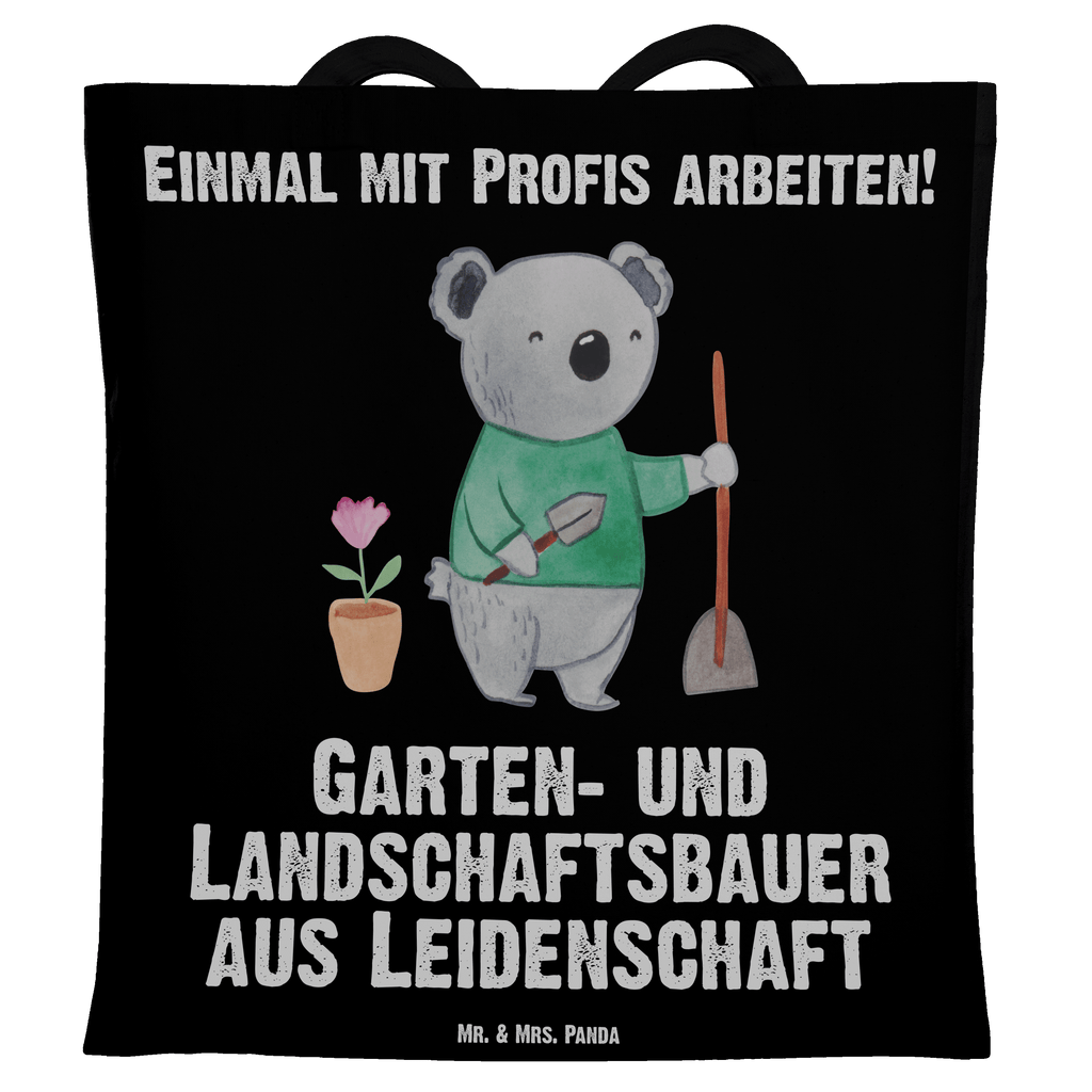Tragetasche Garten- und Landschaftsbauer aus Leidenschaft Beuteltasche, Beutel, Einkaufstasche, Jutebeutel, Stoffbeutel, Beruf, Ausbildung, Jubiläum, Abschied, Rente, Kollege, Kollegin, Geschenk, Schenken, Arbeitskollege, Mitarbeiter, Firma, Danke, Dankeschön, Gärtner, Gartenplaner, Gärtnerei, Gartenbau, Hobbygärtner, Garten- und Landschaftsbauer