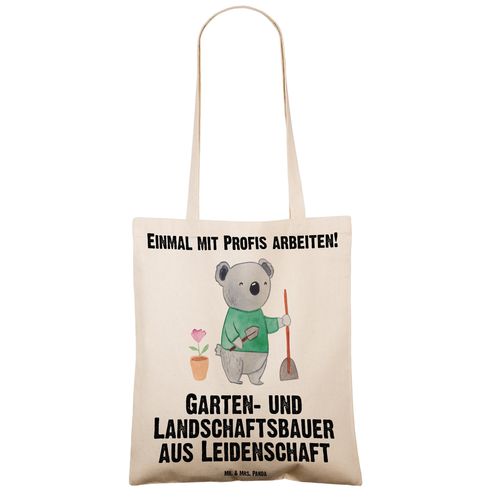 Tragetasche Garten- und Landschaftsbauer aus Leidenschaft Beuteltasche, Beutel, Einkaufstasche, Jutebeutel, Stoffbeutel, Beruf, Ausbildung, Jubiläum, Abschied, Rente, Kollege, Kollegin, Geschenk, Schenken, Arbeitskollege, Mitarbeiter, Firma, Danke, Dankeschön, Gärtner, Gartenplaner, Gärtnerei, Gartenbau, Hobbygärtner, Garten- und Landschaftsbauer