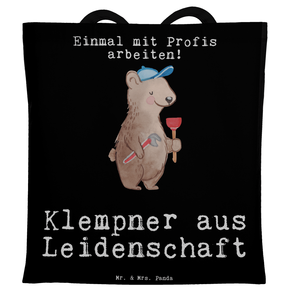 Tragetasche Klempner aus Leidenschaft Beuteltasche, Beutel, Einkaufstasche, Jutebeutel, Stoffbeutel, Beruf, Ausbildung, Jubiläum, Abschied, Rente, Kollege, Kollegin, Geschenk, Schenken, Arbeitskollege, Mitarbeiter, Firma, Danke, Dankeschön, Klempner, Handwerker, Installateur, Meister, Gesellenprüfung, Fachbetrieb, Bauklempner, Sanitärinstallationen