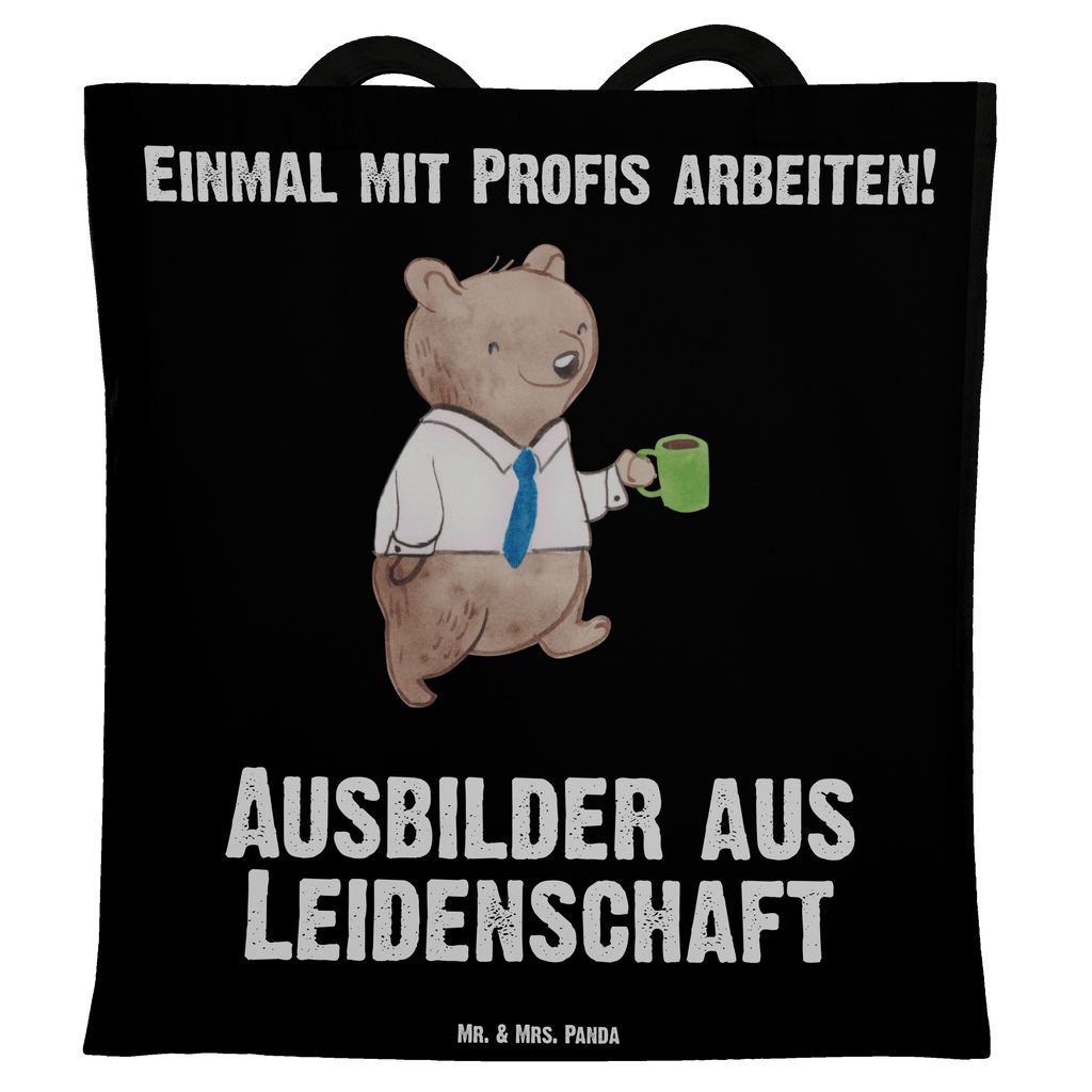 Tragetasche Ausbilder aus Leidenschaft Beuteltasche, Beutel, Einkaufstasche, Jutebeutel, Stoffbeutel, Beruf, Ausbildung, Jubiläum, Abschied, Rente, Kollege, Kollegin, Geschenk, Schenken, Arbeitskollege, Mitarbeiter, Firma, Danke, Dankeschön, Ausbilder, Tutor, Ausbilderprüfung