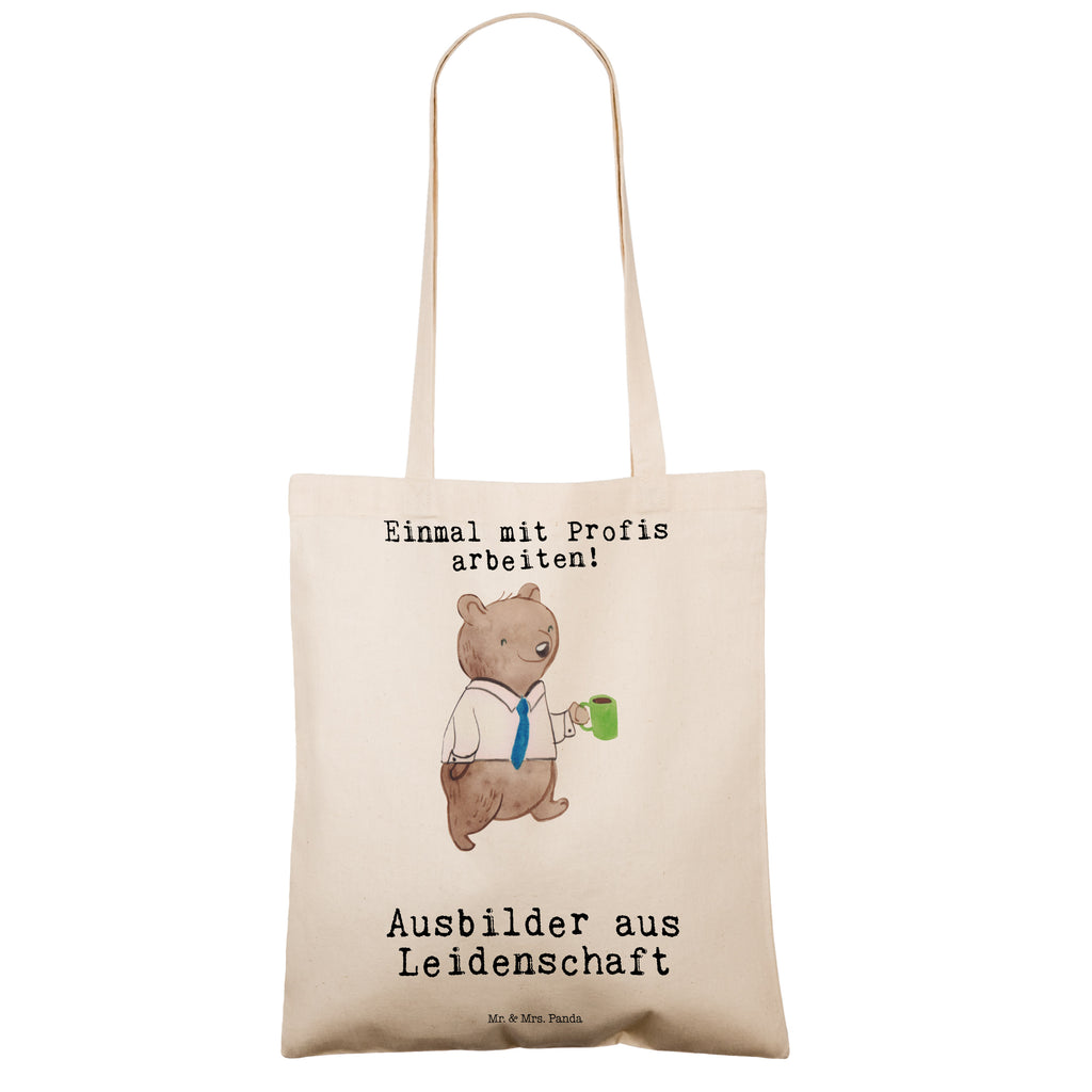 Tragetasche Ausbilder aus Leidenschaft Beuteltasche, Beutel, Einkaufstasche, Jutebeutel, Stoffbeutel, Beruf, Ausbildung, Jubiläum, Abschied, Rente, Kollege, Kollegin, Geschenk, Schenken, Arbeitskollege, Mitarbeiter, Firma, Danke, Dankeschön, Ausbilder, Tutor, Ausbilderprüfung