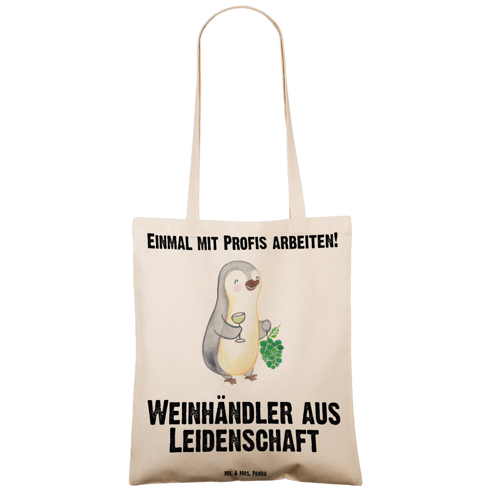 Tragetasche Weinhändler aus Leidenschaft Beuteltasche, Beutel, Einkaufstasche, Jutebeutel, Stoffbeutel, Beruf, Ausbildung, Jubiläum, Abschied, Rente, Kollege, Kollegin, Geschenk, Schenken, Arbeitskollege, Mitarbeiter, Firma, Danke, Dankeschön