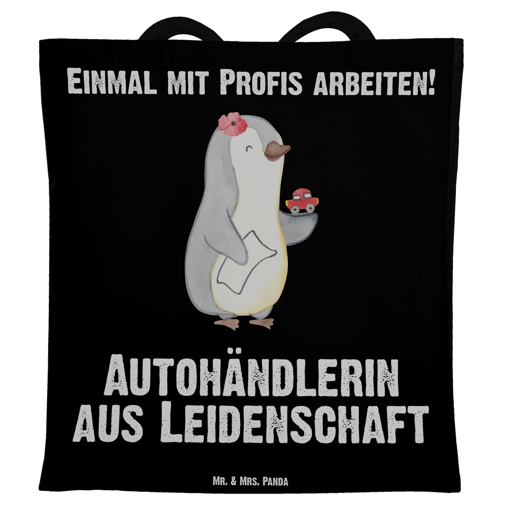 Tragetasche Autohändlerin aus Leidenschaft Beuteltasche, Beutel, Einkaufstasche, Jutebeutel, Stoffbeutel, Beruf, Ausbildung, Jubiläum, Abschied, Rente, Kollege, Kollegin, Geschenk, Schenken, Arbeitskollege, Mitarbeiter, Firma, Danke, Dankeschön, Autohändlerin, Eröffnung Autohaus, Autohandel, Gebrauchtwagenhändlerin, Autoverkäuferin