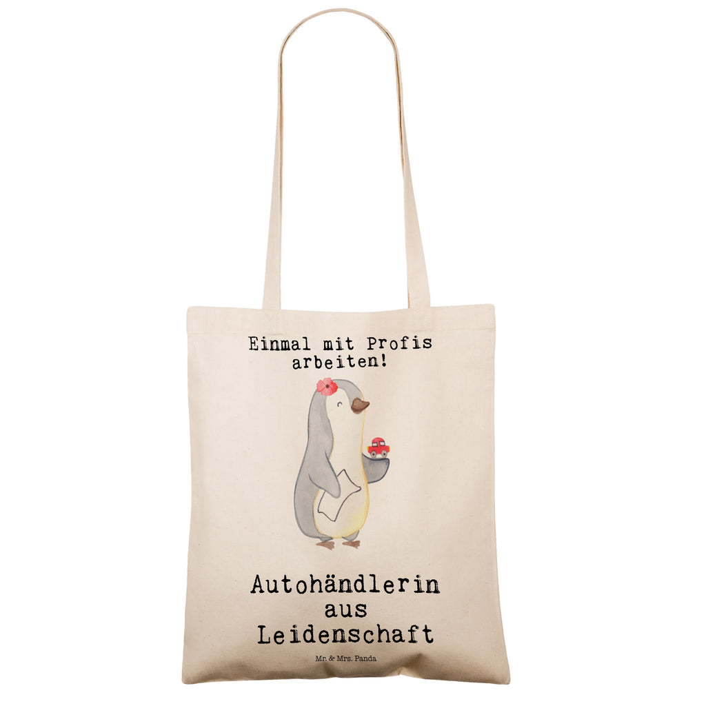 Tragetasche Autohändlerin aus Leidenschaft Beuteltasche, Beutel, Einkaufstasche, Jutebeutel, Stoffbeutel, Beruf, Ausbildung, Jubiläum, Abschied, Rente, Kollege, Kollegin, Geschenk, Schenken, Arbeitskollege, Mitarbeiter, Firma, Danke, Dankeschön, Autohändlerin, Eröffnung Autohaus, Autohandel, Gebrauchtwagenhändlerin, Autoverkäuferin