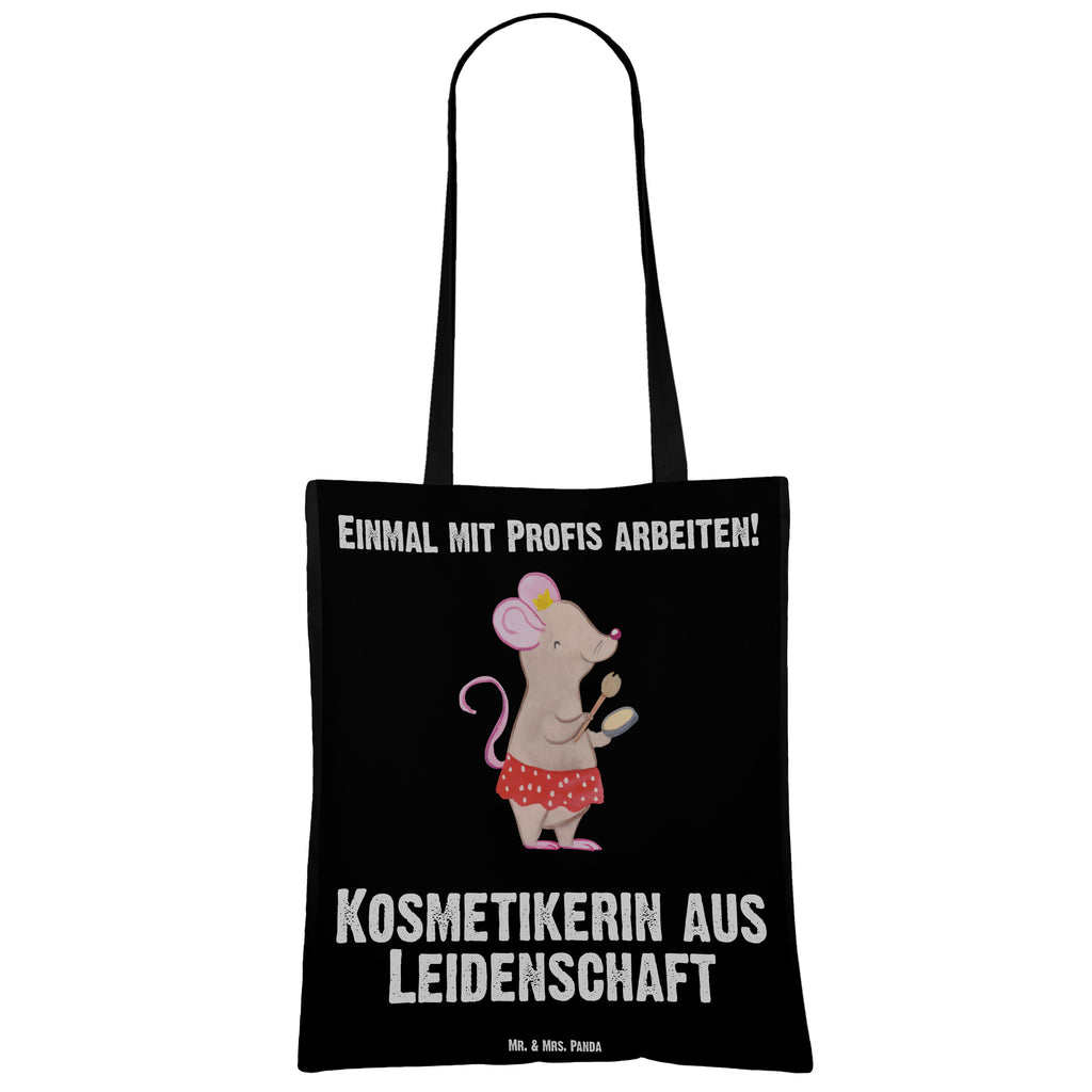 Tragetasche Kosmetikerin aus Leidenschaft Beuteltasche, Beutel, Einkaufstasche, Jutebeutel, Stoffbeutel, Beruf, Ausbildung, Jubiläum, Abschied, Rente, Kollege, Kollegin, Geschenk, Schenken, Arbeitskollege, Mitarbeiter, Firma, Danke, Dankeschön, Kosmetikerin, Make Up Artist, Maskenbildnerin, Visagistin, Beauty Salon, Kosmetikstudio, Eröffnung
