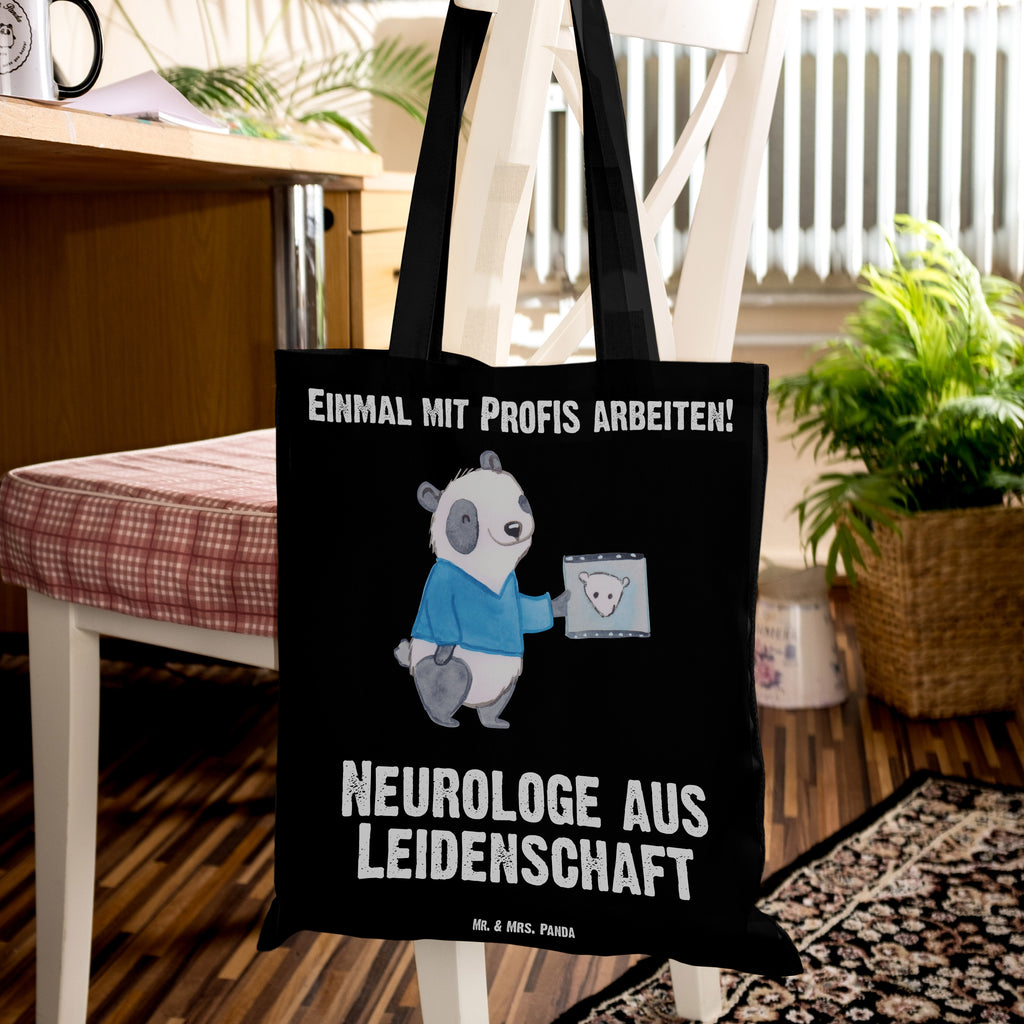 Tragetasche Neurologe aus Leidenschaft Beuteltasche, Beutel, Einkaufstasche, Jutebeutel, Stoffbeutel, Beruf, Ausbildung, Jubiläum, Abschied, Rente, Kollege, Kollegin, Geschenk, Schenken, Arbeitskollege, Mitarbeiter, Firma, Danke, Dankeschön, Neurologe, Neurologie, Mediziner, Medizinstudium