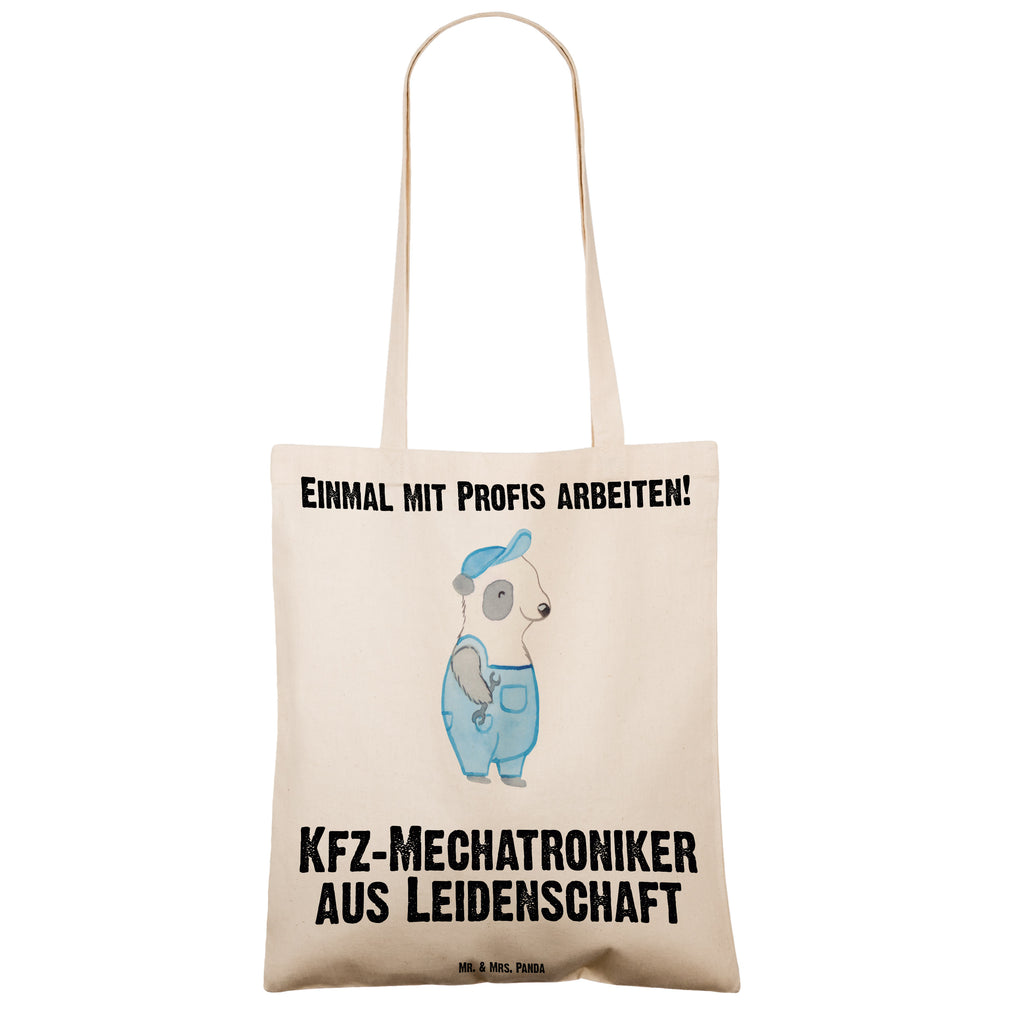 Tragetasche Kfz-Mechatroniker aus Leidenschaft Beuteltasche, Beutel, Einkaufstasche, Jutebeutel, Stoffbeutel, Beruf, Ausbildung, Jubiläum, Abschied, Rente, Kollege, Kollegin, Geschenk, Schenken, Arbeitskollege, Mitarbeiter, Firma, Danke, Dankeschön, Kfz-Mechatroniker, Kraftfahrzeugmechaniker, Meister, Gesellenprüfung