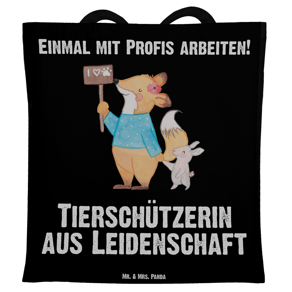 Tragetasche Tierschützerin aus Leidenschaft Beuteltasche, Beutel, Einkaufstasche, Jutebeutel, Stoffbeutel, Beruf, Ausbildung, Jubiläum, Abschied, Rente, Kollege, Kollegin, Geschenk, Schenken, Arbeitskollege, Mitarbeiter, Firma, Danke, Dankeschön