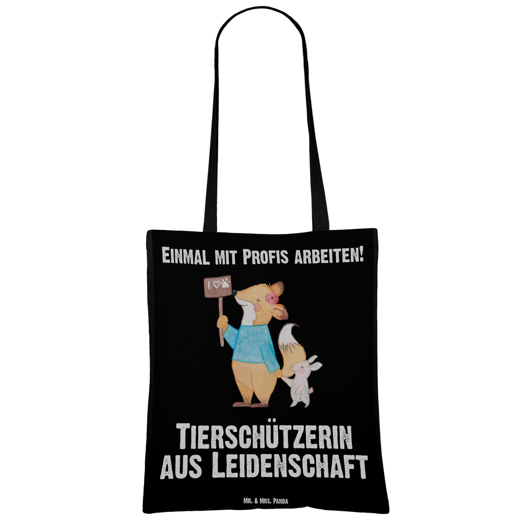 Tragetasche Tierschützerin aus Leidenschaft Beuteltasche, Beutel, Einkaufstasche, Jutebeutel, Stoffbeutel, Beruf, Ausbildung, Jubiläum, Abschied, Rente, Kollege, Kollegin, Geschenk, Schenken, Arbeitskollege, Mitarbeiter, Firma, Danke, Dankeschön