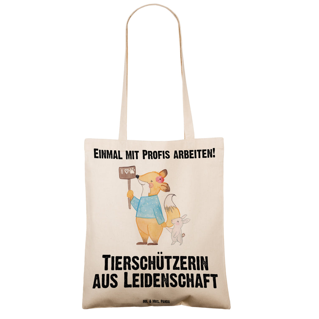 Tragetasche Tierschützerin aus Leidenschaft Beuteltasche, Beutel, Einkaufstasche, Jutebeutel, Stoffbeutel, Beruf, Ausbildung, Jubiläum, Abschied, Rente, Kollege, Kollegin, Geschenk, Schenken, Arbeitskollege, Mitarbeiter, Firma, Danke, Dankeschön
