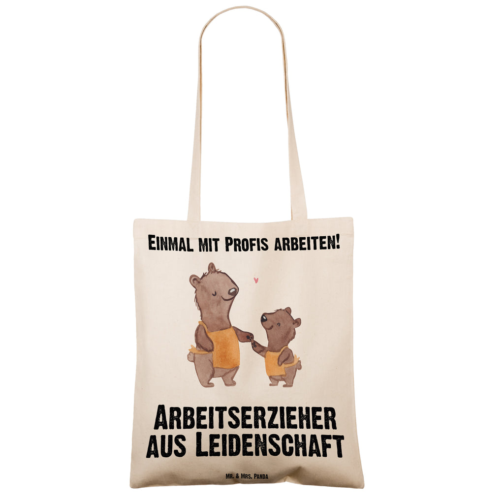 Tragetasche Arbeitserzieher aus Leidenschaft Beuteltasche, Beutel, Einkaufstasche, Jutebeutel, Stoffbeutel, Beruf, Ausbildung, Jubiläum, Abschied, Rente, Kollege, Kollegin, Geschenk, Schenken, Arbeitskollege, Mitarbeiter, Firma, Danke, Dankeschön, Arbeitserzieher, Arbeitspädagoge, Studium