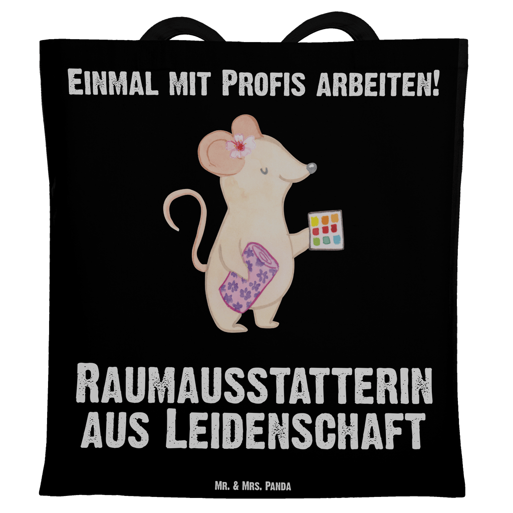 Tragetasche Raumausstatterin aus Leidenschaft Beuteltasche, Beutel, Einkaufstasche, Jutebeutel, Stoffbeutel, Beruf, Ausbildung, Jubiläum, Abschied, Rente, Kollege, Kollegin, Geschenk, Schenken, Arbeitskollege, Mitarbeiter, Firma, Danke, Dankeschön