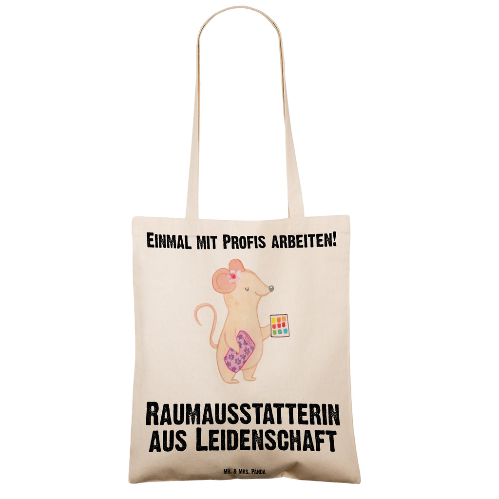 Tragetasche Raumausstatterin aus Leidenschaft Beuteltasche, Beutel, Einkaufstasche, Jutebeutel, Stoffbeutel, Beruf, Ausbildung, Jubiläum, Abschied, Rente, Kollege, Kollegin, Geschenk, Schenken, Arbeitskollege, Mitarbeiter, Firma, Danke, Dankeschön
