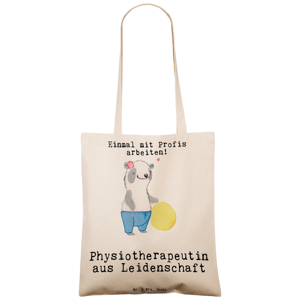 Tragetasche Physiotherapeutin aus Leidenschaft Beuteltasche, Beutel, Einkaufstasche, Jutebeutel, Stoffbeutel, Beruf, Ausbildung, Jubiläum, Abschied, Rente, Kollege, Kollegin, Geschenk, Schenken, Arbeitskollege, Mitarbeiter, Firma, Danke, Dankeschön